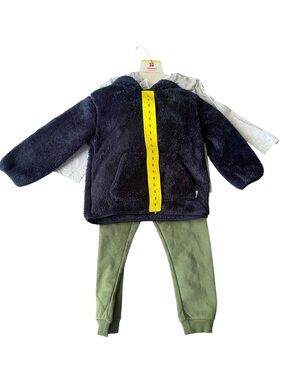Catimini - Kids 3 Piece Fleece jacket + Cargo Jogger & Shirt Set